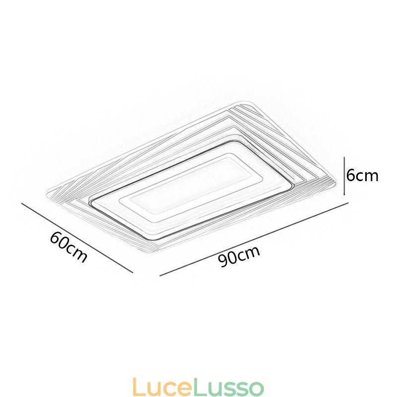 Lampada da soffitto rettangolare a filo Lampada da soffitto minimalista in acrilico ultrasottile