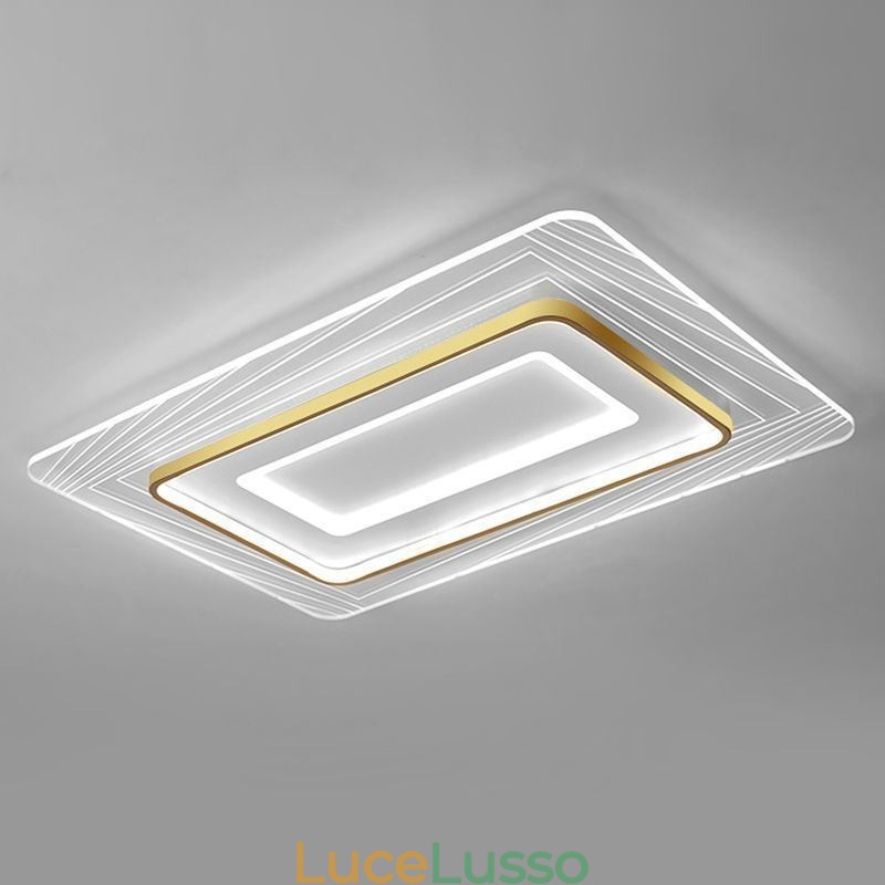 Lampada da soffitto rettangolare a filo Lampada da soffitto minimalista in acrilico ultrasottile
