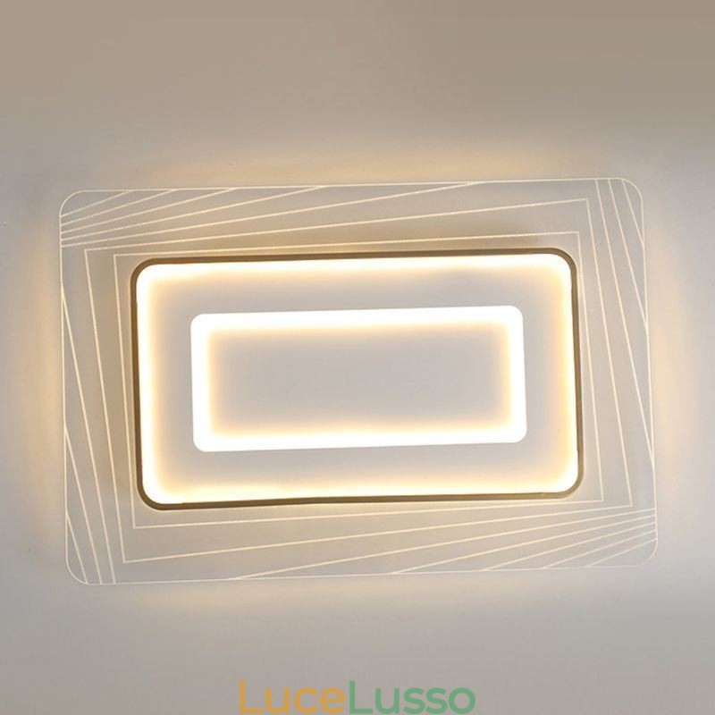 Lampada da soffitto rettangolare a filo Lampada da soffitto minimalista in acrilico ultrasottile