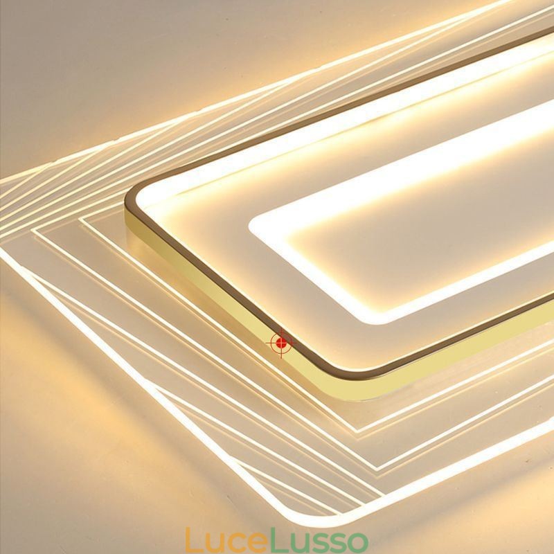 Lampada da soffitto rettangolare a filo Lampada da soffitto minimalista in acrilico ultrasottile