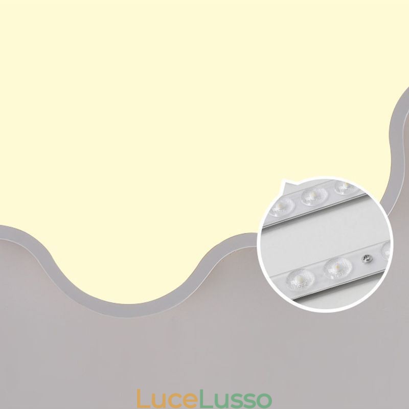 Plafoniera a forma di nuvola in acrilico moderno e creativo da montare a filo per bambini