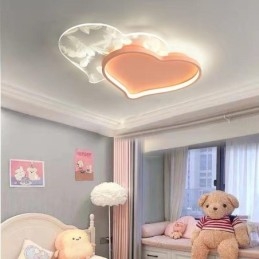 Modern Lights Heart Shape Plafoniera a filo per ragazze