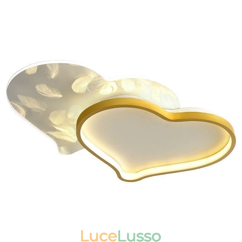 Modern Lights Heart Shape Plafoniera a filo per ragazze