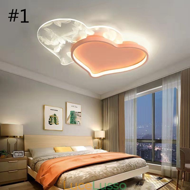 Modern Lights Heart Shape Plafoniera a filo per ragazze