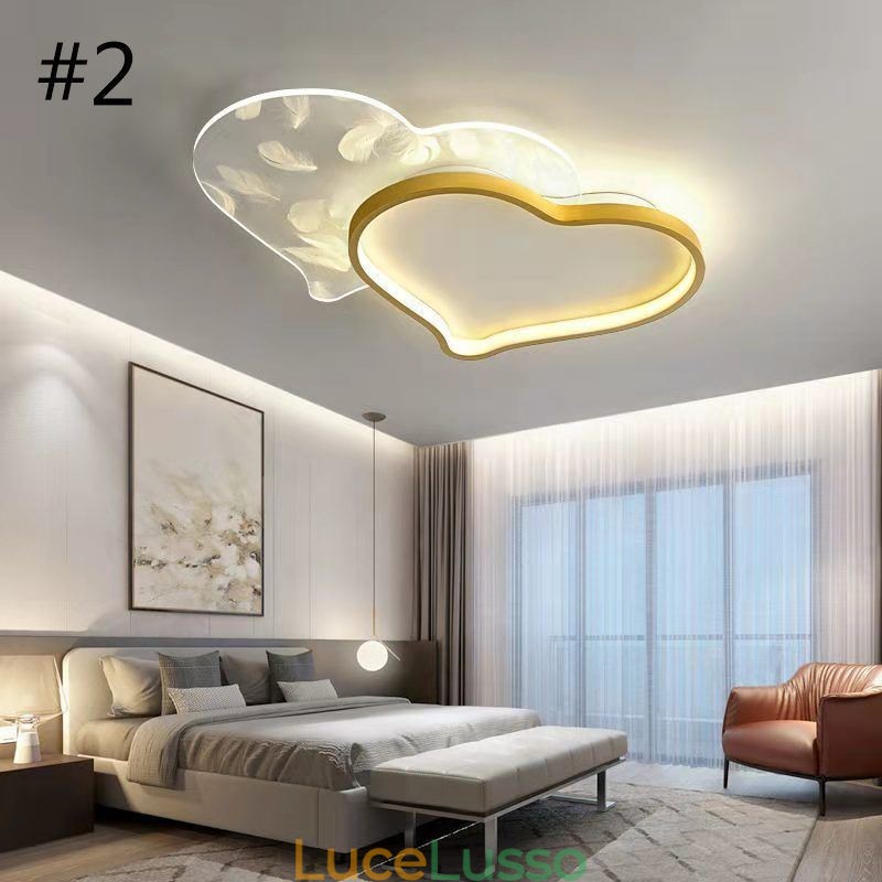 Modern Lights Heart Shape Plafoniera a filo per ragazze