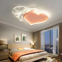 Modern Lights Heart Shape Plafoniera a filo per ragazze