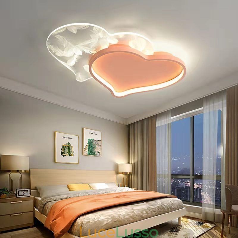 Modern Lights Heart Shape Plafoniera a filo per ragazze