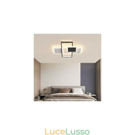 Lampada da soffitto moderna quadrata in acrilico con montaggio a filo Lampada da soffitto moderna quadrata in acrilico con montaggio a filo