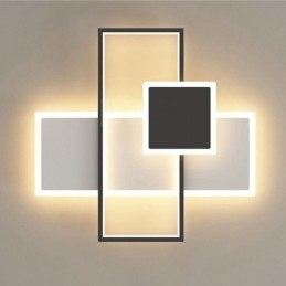 Lampada da soffitto moderna quadrata in acrilico con montaggio a filo