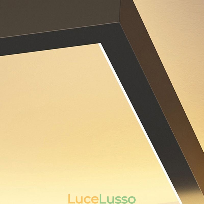 Lampada da soffitto moderna quadrata in acrilico con montaggio a filo