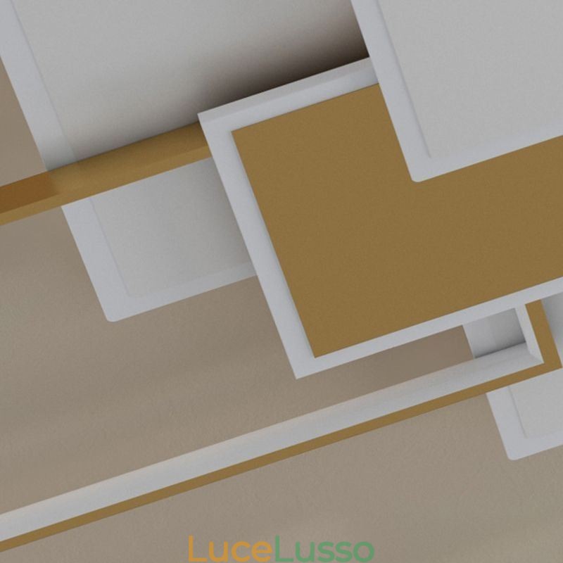 Lampada da soffitto moderna quadrata in acrilico con montaggio a filo