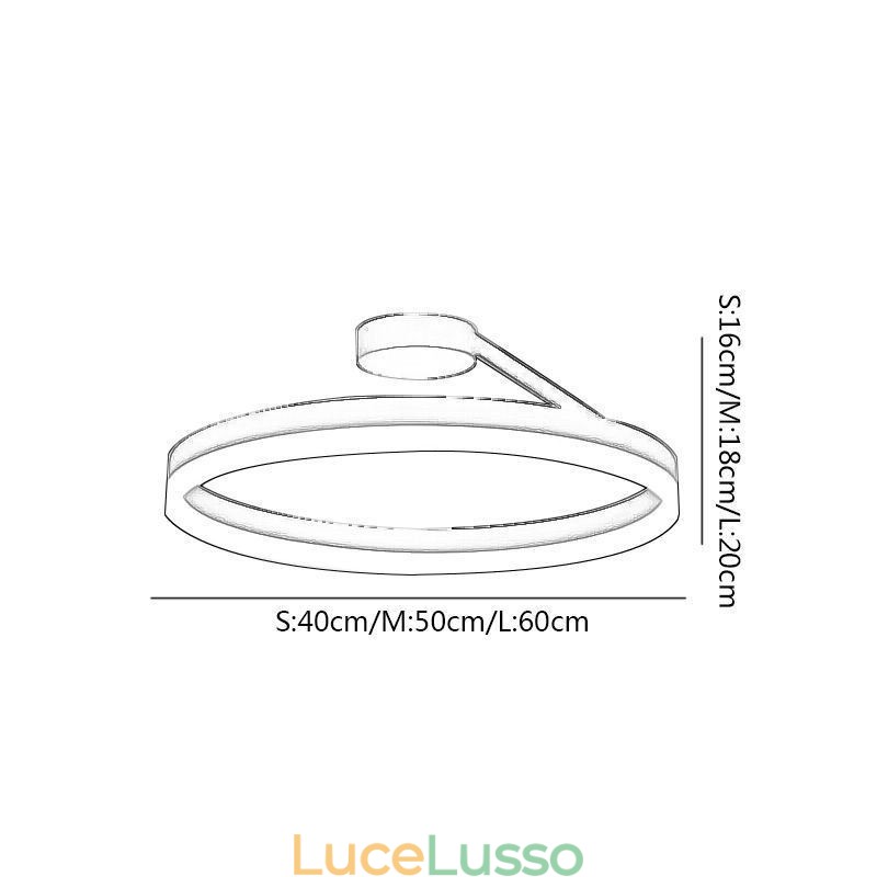 Lampada da soffitto moderna a filo con paralume in acrilico