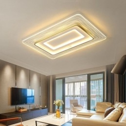 Lampada da soffitto ultrasottile in acrilico minimalista da montare a filo rettangolare