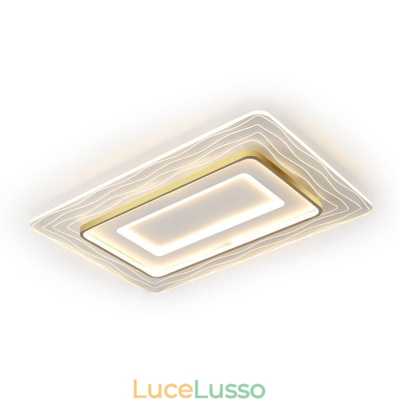 Lampada da soffitto ultrasottile in acrilico minimalista da montare a filo rettangolare