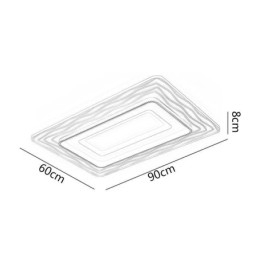 Lampada da soffitto ultrasottile in acrilico minimalista da montare a filo rettangolare