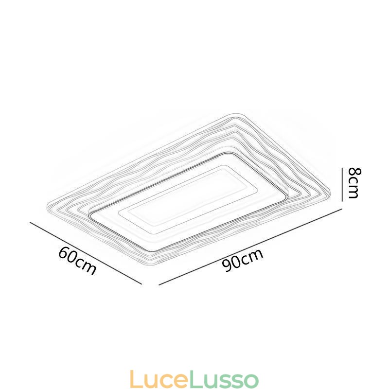 Lampada da soffitto ultrasottile in acrilico minimalista da montare a filo rettangolare
