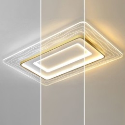 Lampada da soffitto ultrasottile in acrilico minimalista da montare a filo rettangolare
