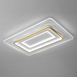 Lampada da soffitto ultrasottile in acrilico minimalista da montare a filo rettangolare