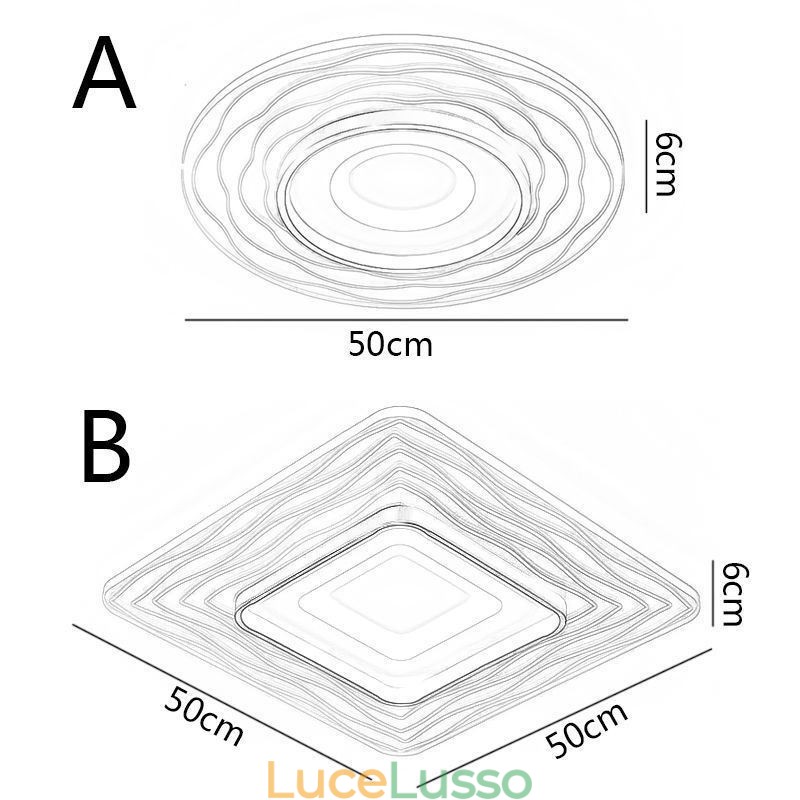 Lampada da soffitto a filo Lampada da soffitto ultrasottile in acrilico minimalista