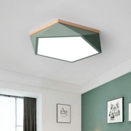Lampada da soffitto moderna a forma di diamante, dimmerabile, con montaggio a filo, lampada da soffitto