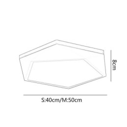 Lampada da soffitto moderna a forma di diamante, dimmerabile, con montaggio a filo, lampada da soffitto