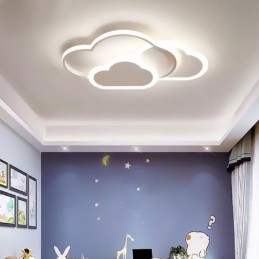 Moderne luci acriliche creative a forma di nuvola, plafoniera a filo