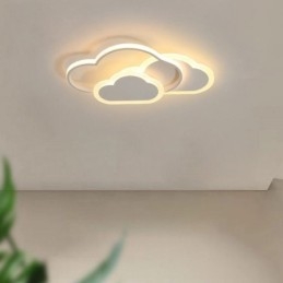 Moderne luci acriliche creative a forma di nuvola, plafoniera a filo