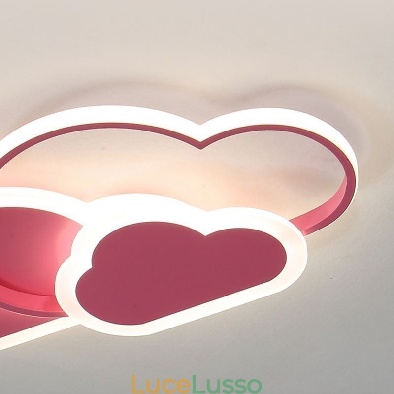 Moderne luci acriliche creative a forma di nuvola, plafoniera a filo