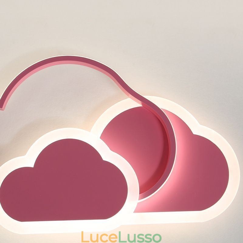 Moderne luci acriliche creative a forma di nuvola, plafoniera a filo
