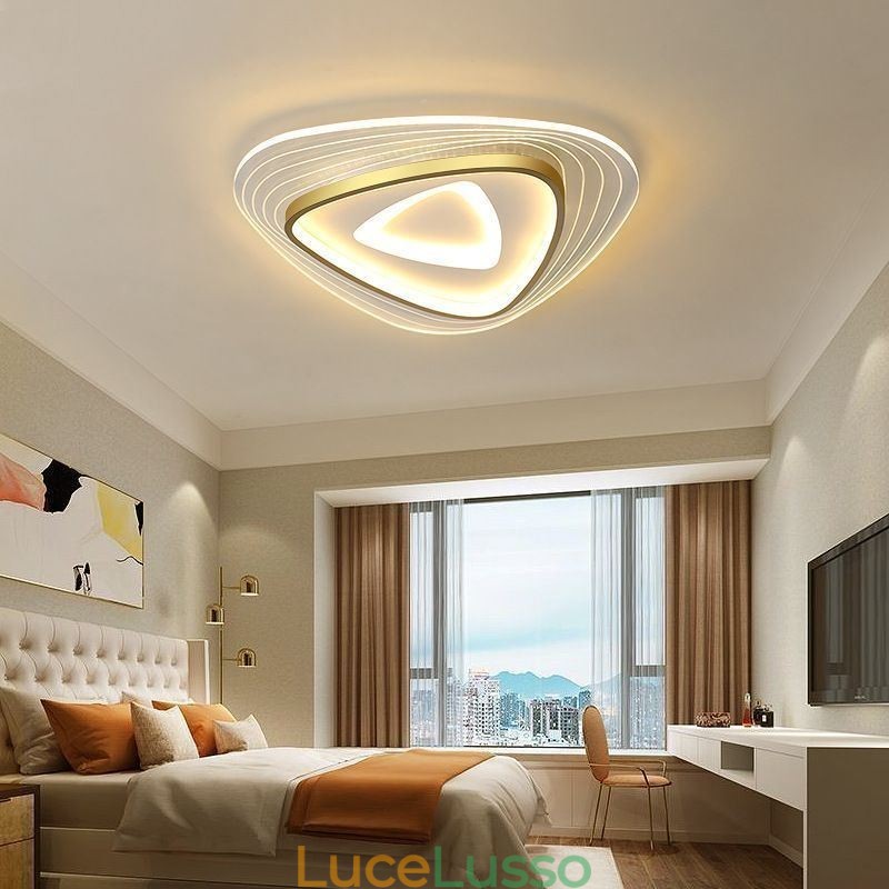 Lampada da soffitto a soffitto a triangolo con montaggio a filo