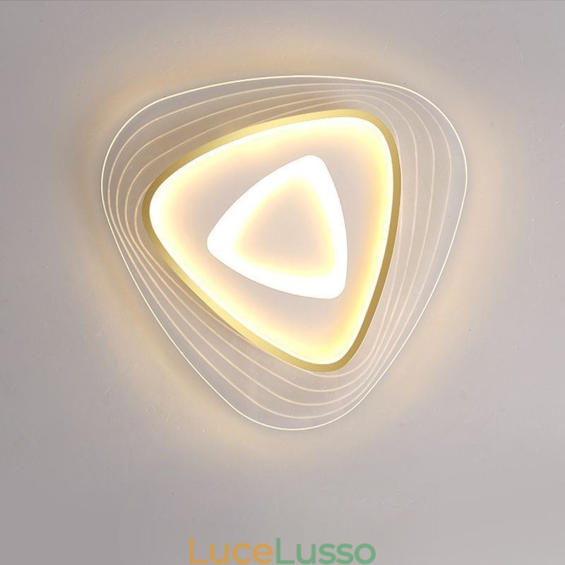 Lampada da soffitto a soffitto a triangolo con montaggio a filo