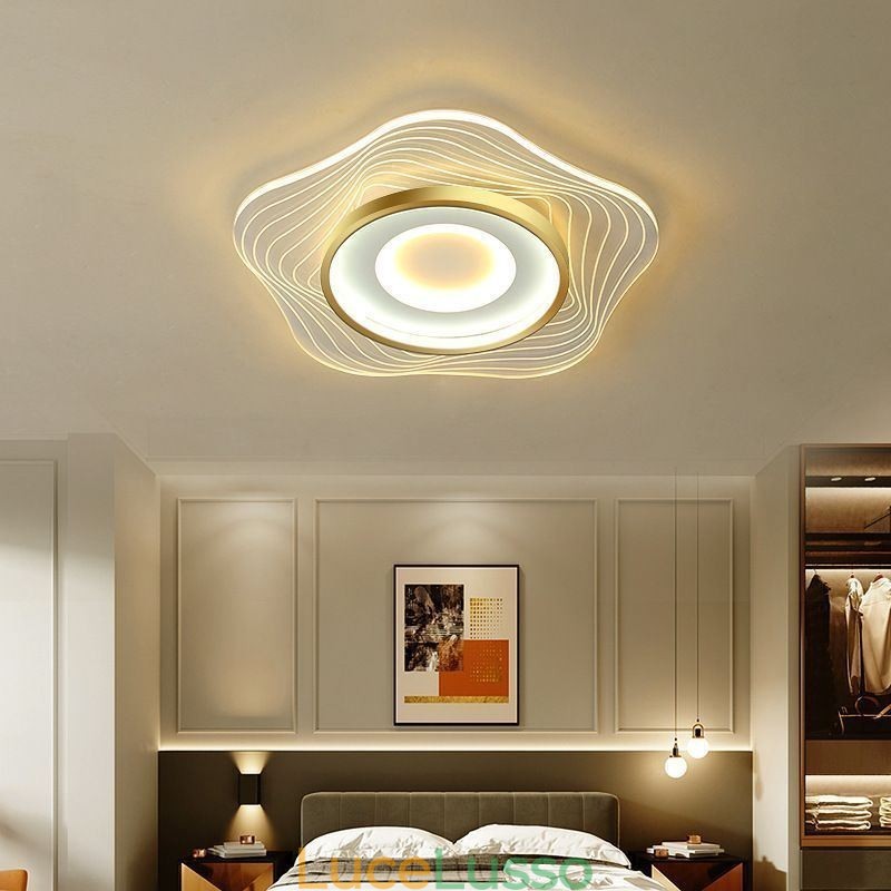 Lampada da soffitto creativa moderna con montaggio a filo, a forma di stella, 36 W