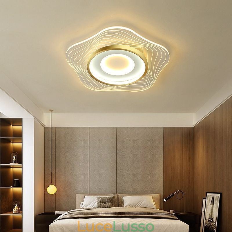 Lampada da soffitto creativa moderna con montaggio a filo, a forma di stella, 36 W