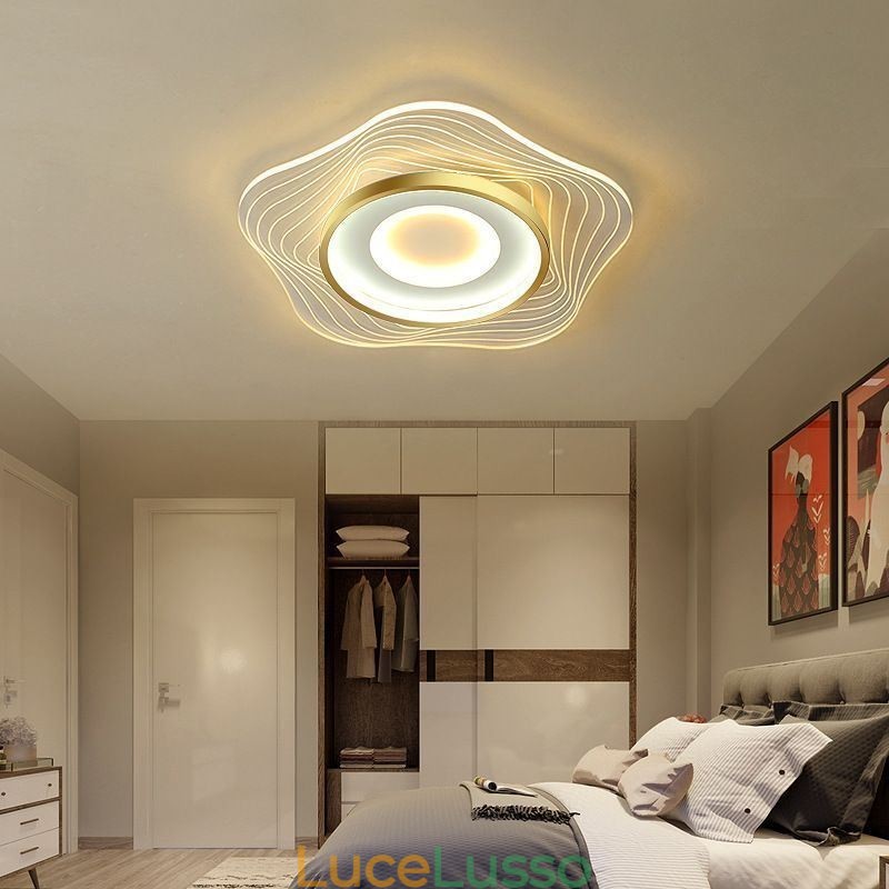 Lampada da soffitto creativa moderna con montaggio a filo, a forma di stella, 36 W