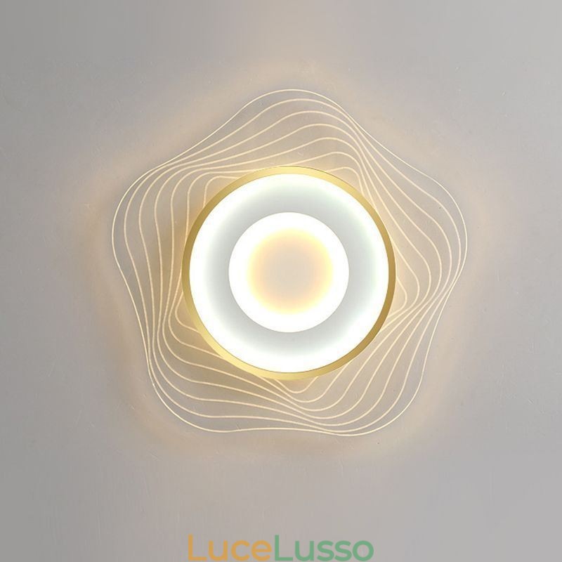 Lampada da soffitto creativa moderna con montaggio a filo, a forma di stella, 36 W