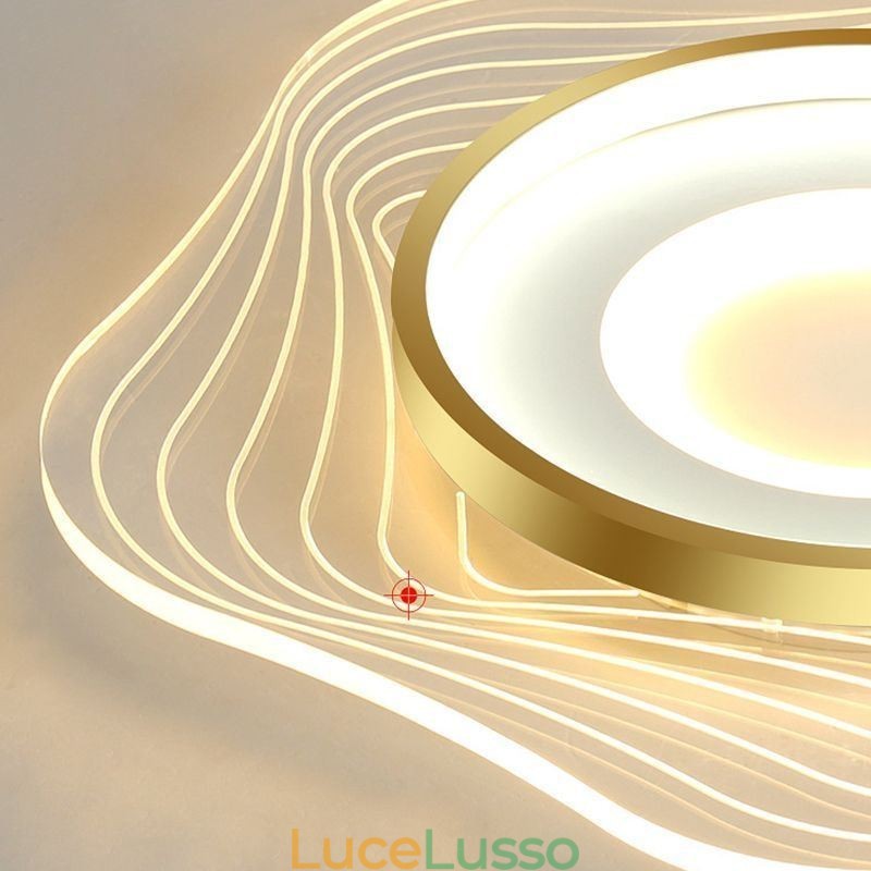 Lampada da soffitto creativa moderna con montaggio a filo, a forma di stella, 36 W