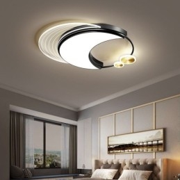 Plafoniera dimmerabile moderna da incasso a forma di luna 36W