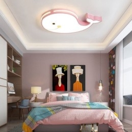 Lampada da soffitto dimmerabile con motivo a delfino, lampada da soffitto creativa per bambini
