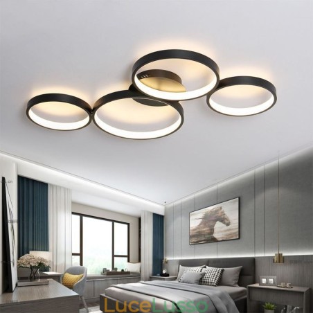 Lampada da soffitto 7200LM 4 anelli apparecchio di illuminazione Lampada da soffitto 7200LM 4 anelli apparecchio di illuminazione