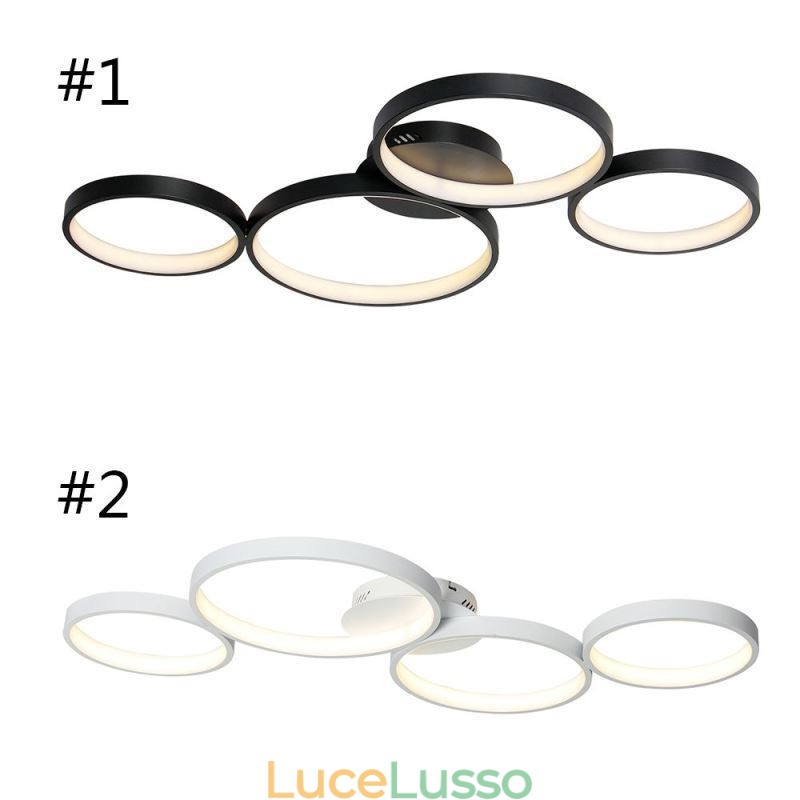 Lampada da soffitto 7200LM 4 anelli apparecchio di illuminazione