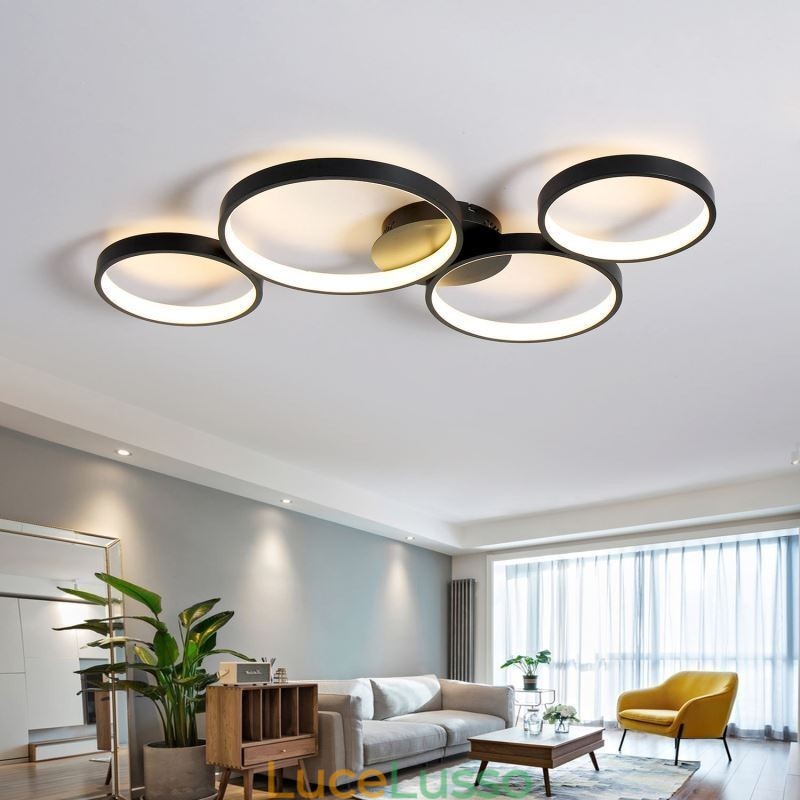 Lampada da soffitto 7200LM 4 anelli apparecchio di illuminazione