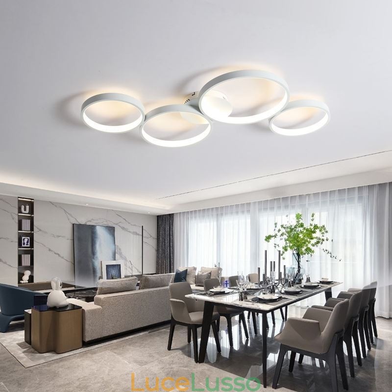 Lampada da soffitto 7200LM 4 anelli apparecchio di illuminazione