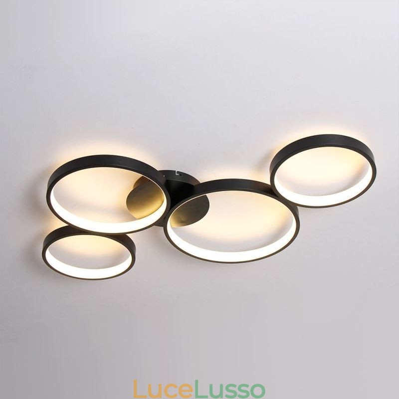 Lampada da soffitto 7200LM 4 anelli apparecchio di illuminazione