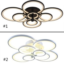 Lampada da soffitto dimmerabile moderna con anello circolare, montaggio a filo