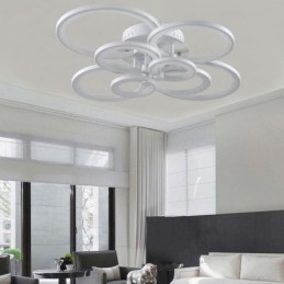 Lampada da soffitto dimmerabile moderna con anello circolare, montaggio a filo