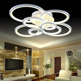 Lampada da soffitto dimmerabile moderna con anello circolare, montaggio a filo