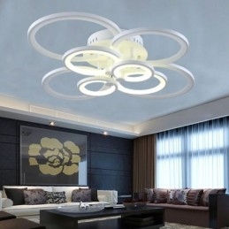 Lampada da soffitto dimmerabile moderna con anello circolare, montaggio a filo