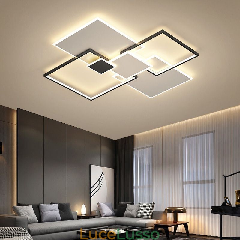 Plafoniera quadrata da soffitto a filo