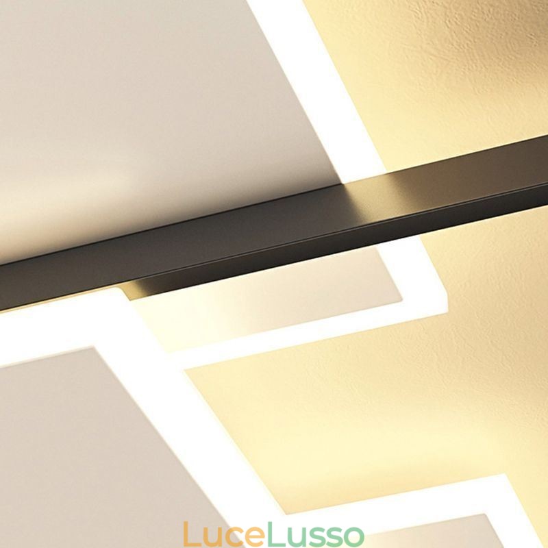 Plafoniera quadrata da soffitto a filo