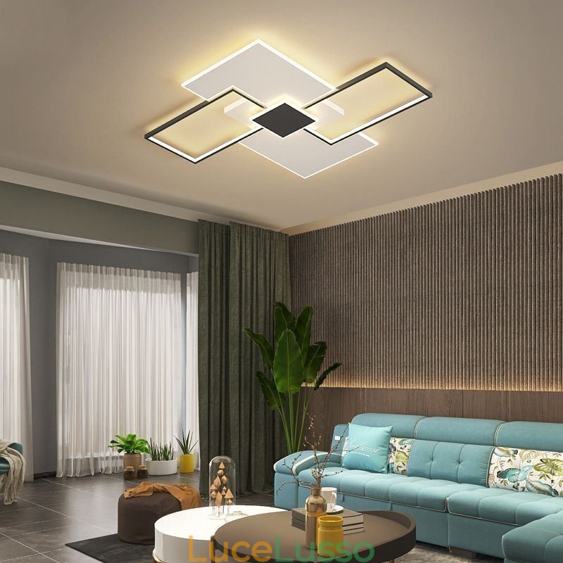 Plafoniera quadrata da soffitto a filo